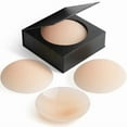 thumbnail image 1 of Nipples Cover reusable pasty Nipple Cover that uses sticky adhesive silicon and is designed for women, with a Travel Box included (Magnet) Cream 8CM, 1 of 2