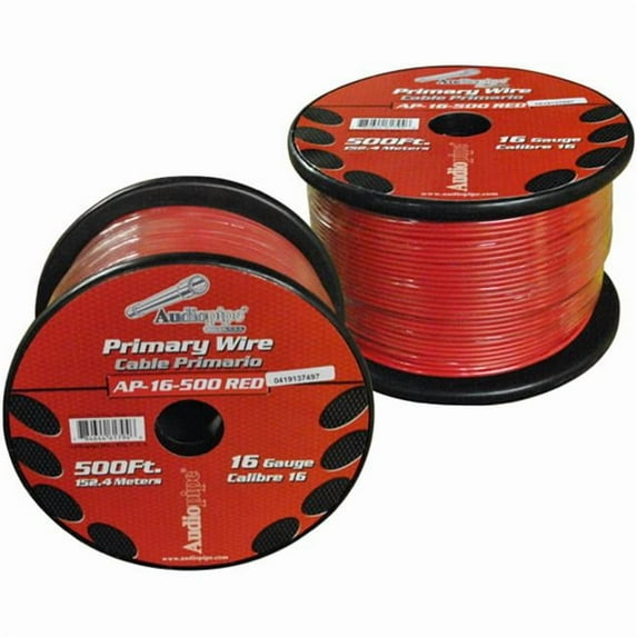 Audiopipe 16 Gauge 500ft Primary Wire Red