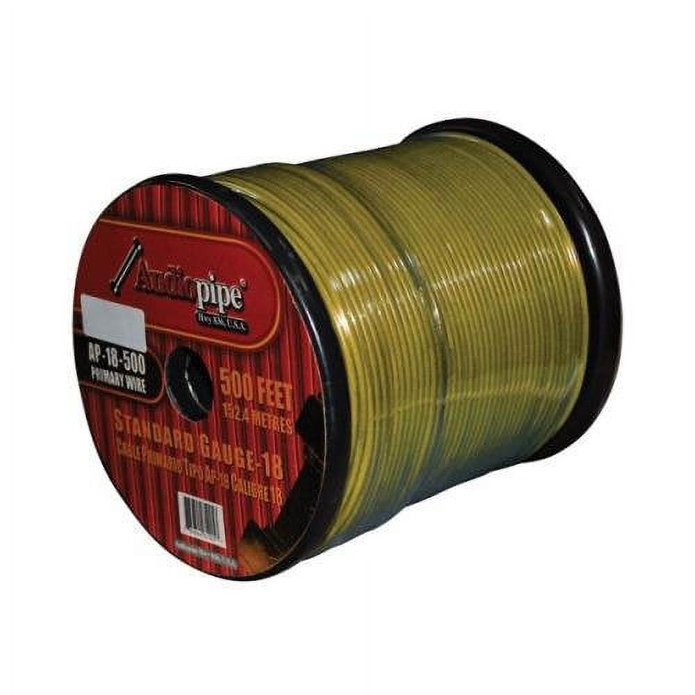 Nippon AP18500YW Yellow 18 Ga 500Ft Spool Car Audio Remote Wire 18