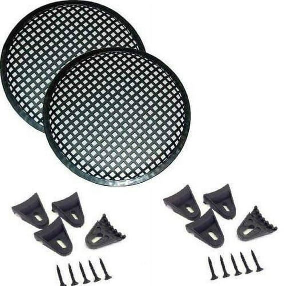Nippon America 1 Pair 6.5" Inch Waffle Speaker Sub Woofer Metal Grills With Clips And Screws Dj-Car-Home Speakers