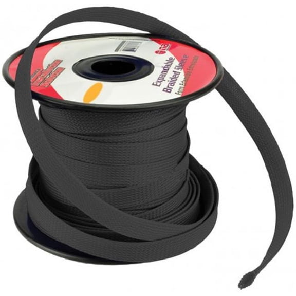 Nippon ISBR10M100BK 0.37 in. Installation Solution Expandable Braided Sleeve - Black