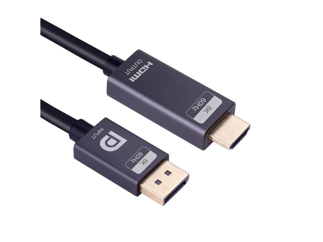 Nippon Labs 20DP14-HDMI21-6MM DisplayPort 1.4 to HDMI 2.1 Gold Plated Cable - 6FT. - 8K@60Hz - DP1.4 to HDMI 2.1V Adapter- HDR - DP to HDMI - 8K Adapter Cable