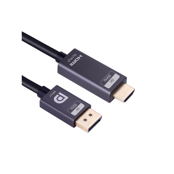 Nippon Labs 20DP14-HDMI21-6MM DisplayPort 1.4 to HDMI 2.1 Gold Plated Cable - 6FT. - 8K@60Hz - DP1.4 to HDMI 2.1V Adapter- HDR - DP to HDMI - 8K Adapter Cable