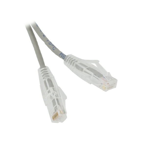 Nippon Labs 28 AWG Snagless Ultra Slim Cat6 Ethernet Patch Cable - Network Internet Cord - 1ft, Gray (SLCAT6-28-1GY)