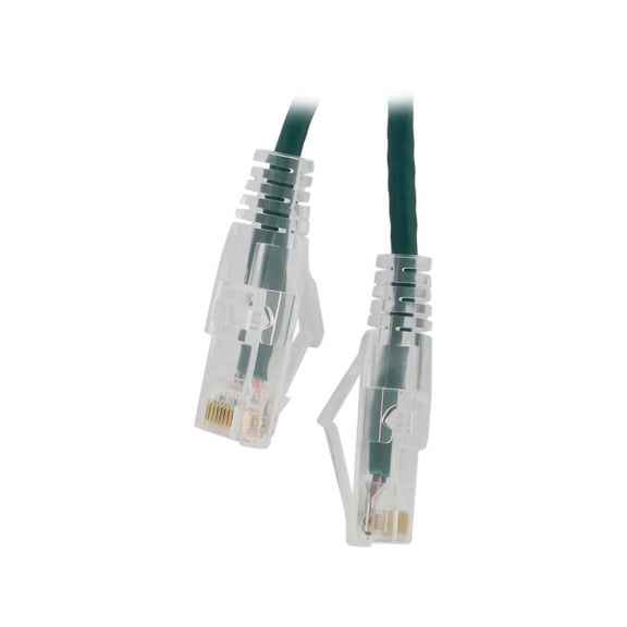 Nippon Labs 28 AWG Snagless Ultra Slim Cat6  Ethernet Patch Cable - Network Internet Cord - RJ45, Stranded, 550Mhz, UTP, - 2ft, Green