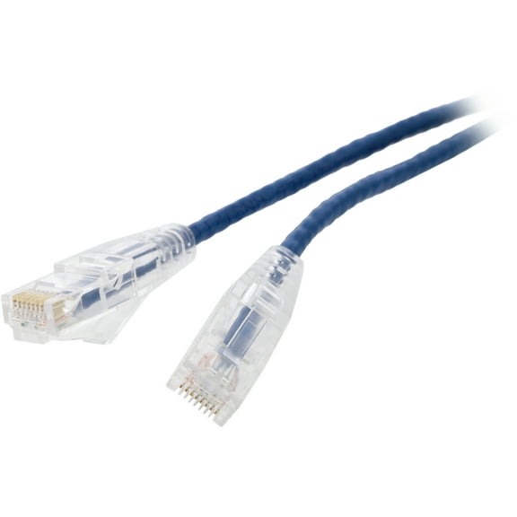 Nippon Labs 28 AWG Snagless Ultra Slim Cat6 Ethernet Patch Cable - Network Internet Cord - RJ45, Stranded, 550Mhz, UTP, - 3ft, Blue