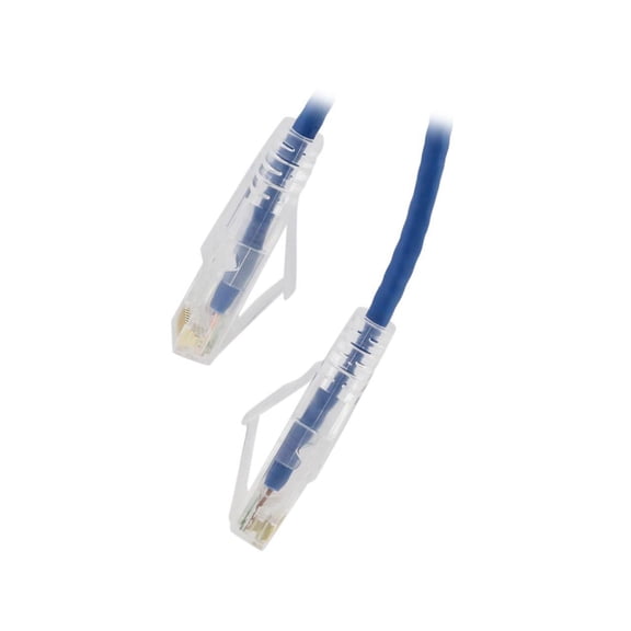 Nippon Labs 28 AWG Snagless Ultra Slim Cat6  Ethernet Patch Cable - Network Internet Cord - RJ45, Stranded, 550Mhz, UTP, - 6ft, Blue