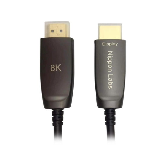 Nippon Labs 5 Meters 8K High Speed AOC Fiber Optic HDMI2.1 Cable - High Speed 48Gbps 8K(7680x4320)@60Hz, 4K@120Hz,HDCP 2.2, YCbCr 4:4:4, eARC - SHDC-AOC-005, Length 5m
