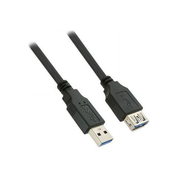 Nippon Labs 50USB3-AAF-3-BK 3 ft. Black USB 3.0 A Male to A Female Extension Cable