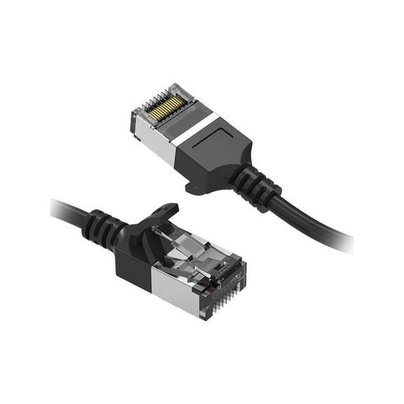 Nippon Labs 60CAT8-0.5-30BK 0.5 ft. Cat.8 U/FTP Slim Ethernet Network Cable Black 30AWG - Latest 40Gbps 2000Mhz RJ45 Patch Cord