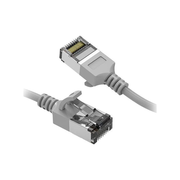 Nippon Labs 60CAT8-0.5-30GY 0.5 ft. Cat.8 U/FTP Slim Ethernet Network Cable Gray 30AWG - Latest 40Gbps 2000Mhz RJ45 Patch Cord