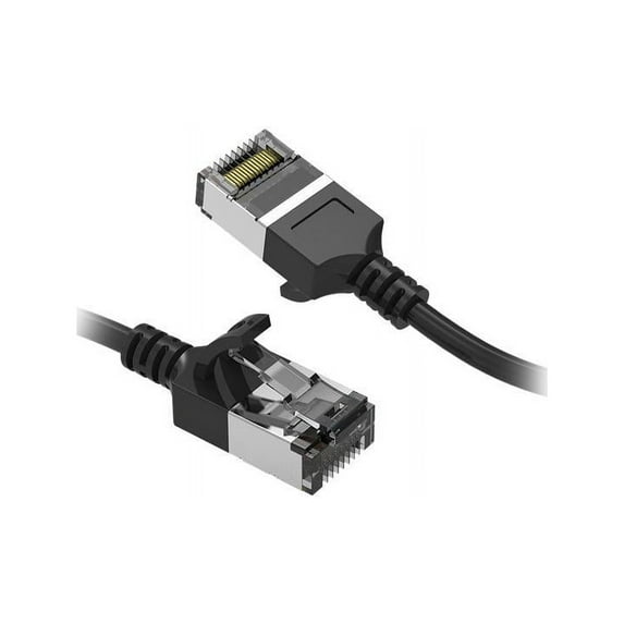 Nippon Labs 60CAT8-10-30BK 10 ft. Cat.8 U/FTP Slim Ethernet Network Cable Black 30AWG - Latest 40Gbps 2000Mhz RJ45 Patch Cord