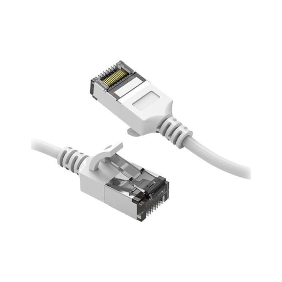 Nippon Labs 60CAT8-10-30WT 10 ft. Cat 8 White U/FTP Slim Ethernet Network Cable 30AWG - Latest 40Gbps 2000Mhz RJ45 Patch Cord