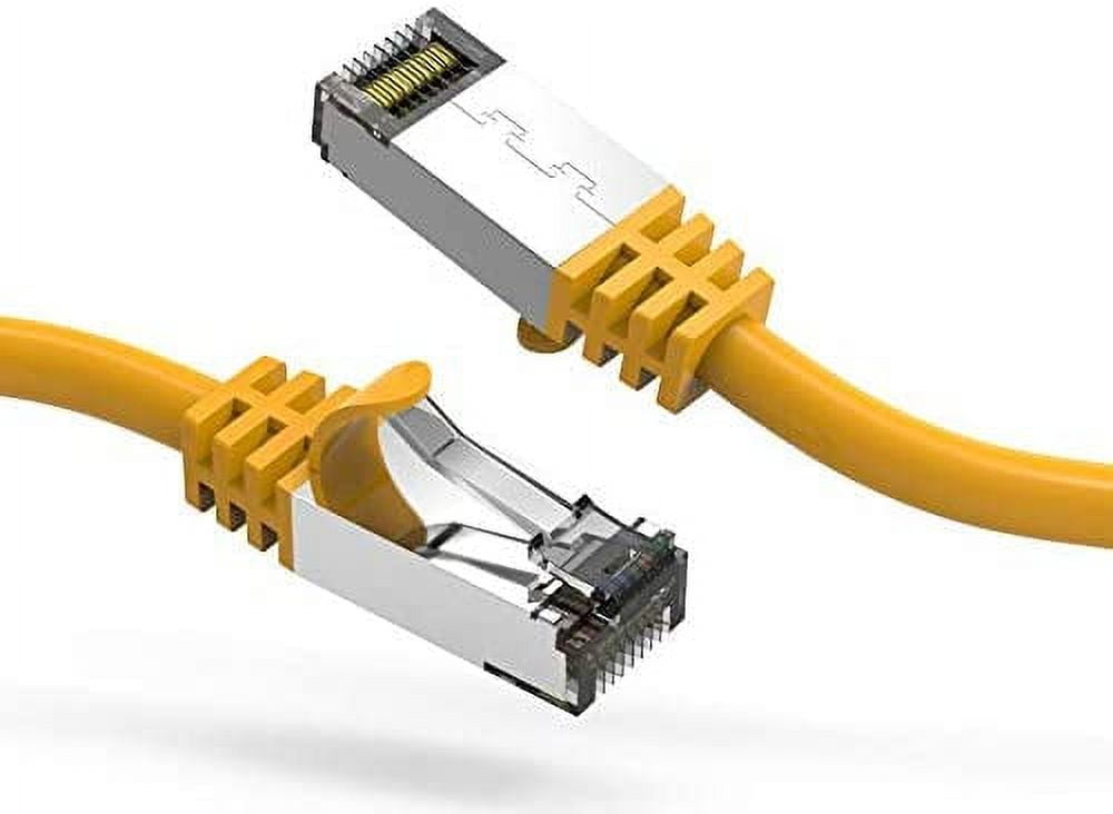 Nippon Labs 60CAT8-2-26YW Cat8 Ethernet Cable 2 feet Slim Series - Yellow | 2GHz, 40G, S/FTP