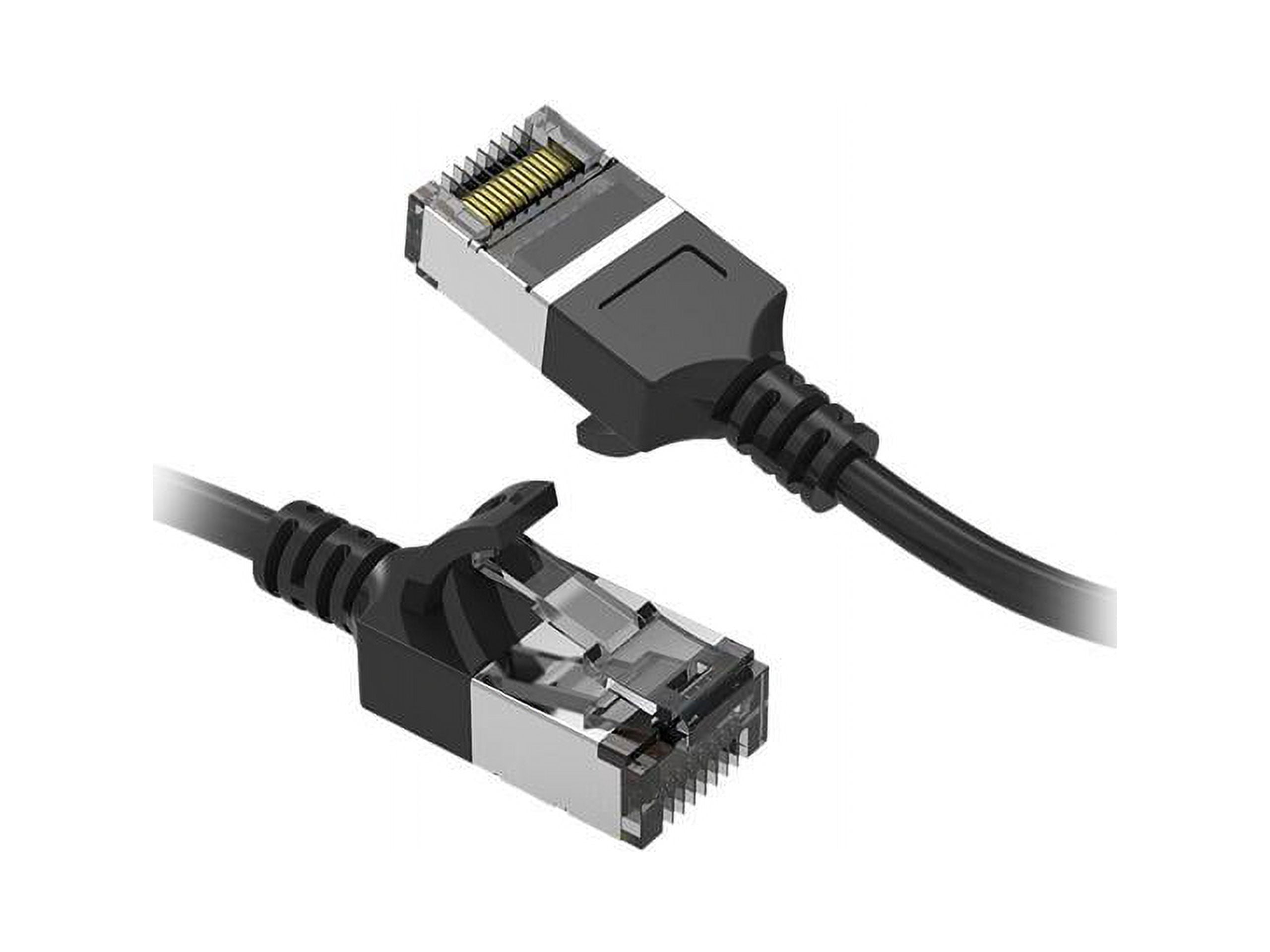 Nippon Labs 60CAT8-2-30BK 2 ft. Cat.8 U/FTP Slim Ethernet Network Cable Black 30AWG - Latest 40Gbps 2000Mhz RJ45 Patch Cord
