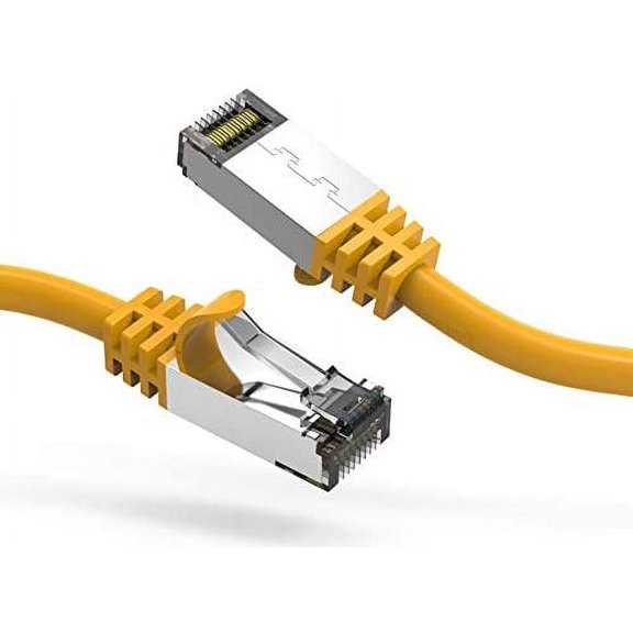 Nippon Labs 60CAT8-4-26YW Cat8 Ethernet Cable 4 feet Slim Series - Yellow | 2GHz, 40G, S/FTP