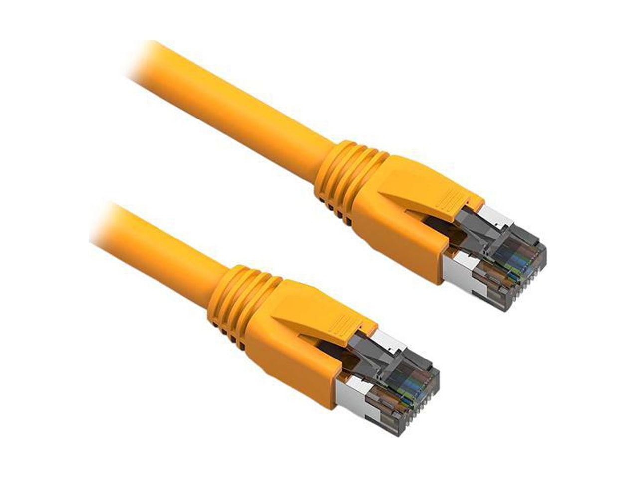 Nippon Labs Cat8 RJ45 1FT Ethernet Patch Internet Network LAN Cable, Indoor/Outdoor, 24AWG, Shielded Latest 40Gbps 2000Mhz, Weatherproof S/FTP for Router, PS4, PS5, Xbox, PoE, Switch, Modem (Yellow)