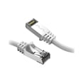 thumbnail image 1 of Nippon Labs Cat8 RJ45 1ft Ethernet Patch Internet Network LAN Cable, In/Outdoor, 26AWG, Shielded Latest 40Gbps 2000MHz, Weatherproof S/ftP -in Wall, Outdoor for Gaming/Router/Modem/PC/Switch (White), 1 of 2