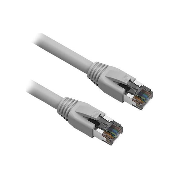 Nippon Labs Cat8 RJ45 2FT Ethernet Patch Internet Network LAN Cable, Indoor/Outdoor, 24AWG, Shielded Latest 40Gbps 2000Mhz, Weatherproof S/FTP for Router, PS4, PS5, Xbox, PoE, Switch, Modem (Gray)