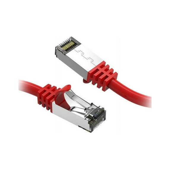 Nippon Labs Cat8 RJ45 4ft Ethernet Patch Internet Network LAN Cable, In/Outdoor, 26AWG, Shielded Latest 40Gbps 2000MHz, Weatherproof S/ftP -in Wall, Outdoor for Gaming/Router/Modem/PC/Switch (Red)