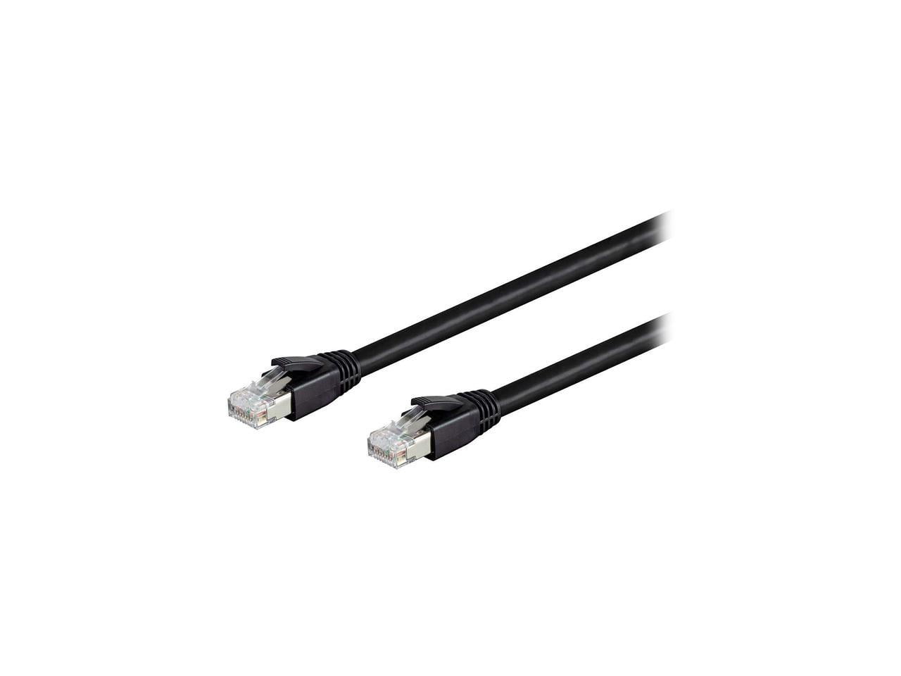 Nippon Labs Cat8 RJ45 50FT Ethernet Patch Internet Network LAN Cable, Indoor/Outdoor, 24AWG, Shielded Latest 40Gbps 2000Mhz, Weatherproof S/FTP for Router, PS4, PS5, Xbox, PoE, Switch, Modem (Black)