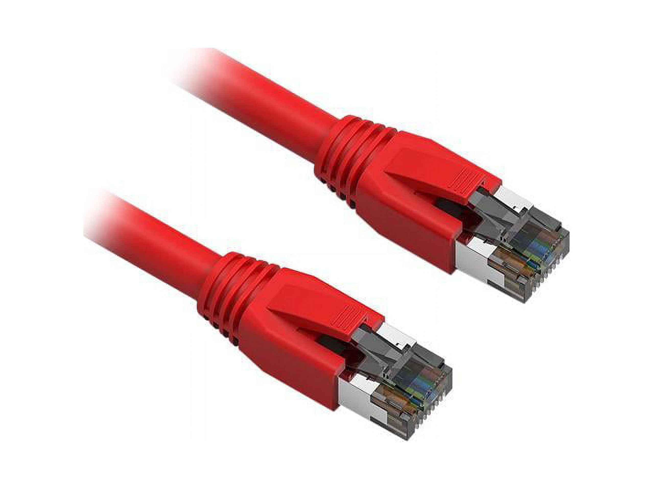Nippon Labs Cat8 RJ45 5FT Ethernet Patch Internet Network LAN Cable, Indoor/Outdoor, 24AWG, Shielded Latest 40Gbps 2000Mhz, Weatherproof S/FTP for Router, PS4, PS5, Xbox, PoE, Switch, Modem (Red)