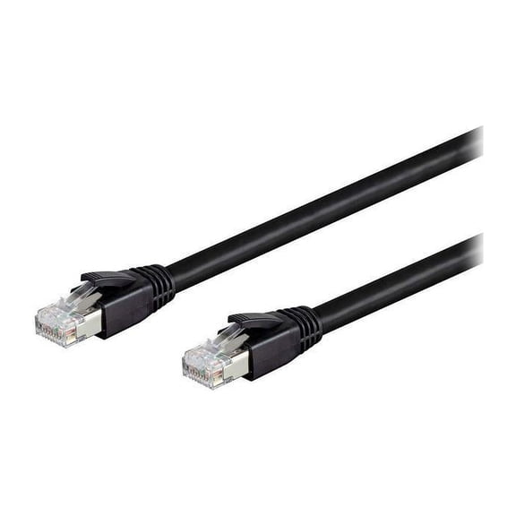 Nippon Labs Cat8 RJ45 5FT Ethernet Patch Internet Network LAN Cable, Indoor/Outdoor, 24AWG, Shielded Latest 40Gbps 2000Mhz, Weatherproof S/FTP for Router, PS4, PS5, Xbox, PoE, Switch, Modem (Black)