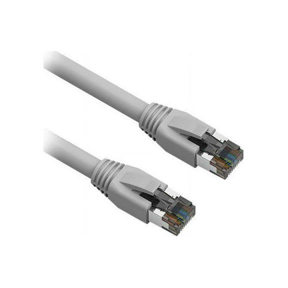 Nippon Labs Cat8 RJ45 5FT Ethernet Patch Internet Network LAN Cable, Indoor/Outdoor, 24AWG, Shielded Latest 40Gbps 2000Mhz, Weatherproof S/FTP for Router, PS4, PS5, Xbox, PoE, Switch, Modem (Gray)