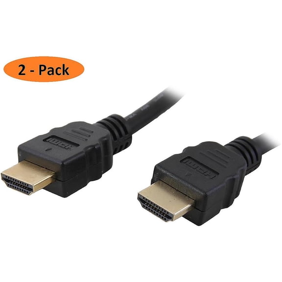 Nippon Labs HDMI-HS-6-2P 6 ft. HDMI 2.0 Cable, High-Speed HDTV Cable, Supports Ethernet, 3D, 4K and Audio Return, 2 Pack, 6 Feet