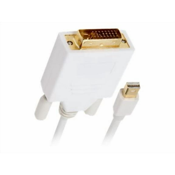 Nippon Labs MINIDP-DVI-3 3 ft. Mini DP DisplayPort Male to DVI Male Adapter Cable, White