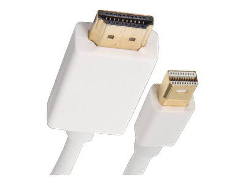 Nippon Labs MINIDP-HDMI-15 15 ft. Mini DP DisplayPort Male to HDMI Male Adapter Cable, White
