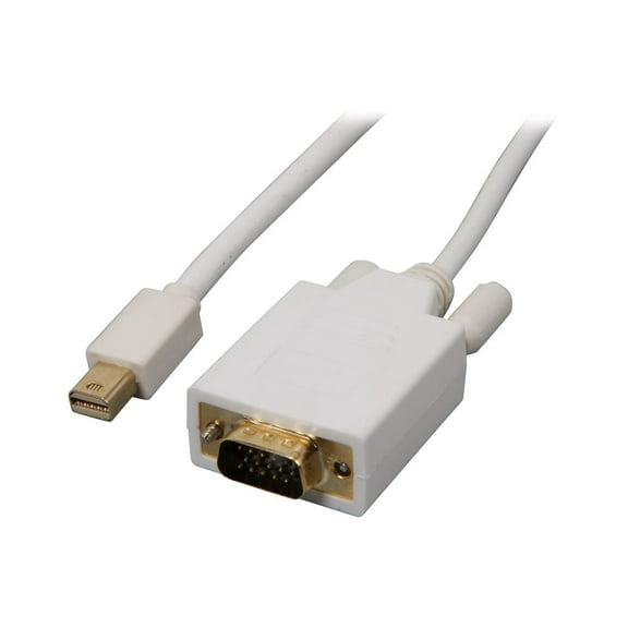 Nippon Labs MINIDP-VGA-3 3 ft. Mini DP DisplayPort Male to VGA Male Adapter Cable, White