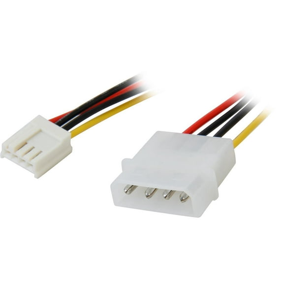 Nippon Labs POW-05206 6.1 in. 5.25 Male to 3.5 Female Internal DC Adaptor Cable Female to Male