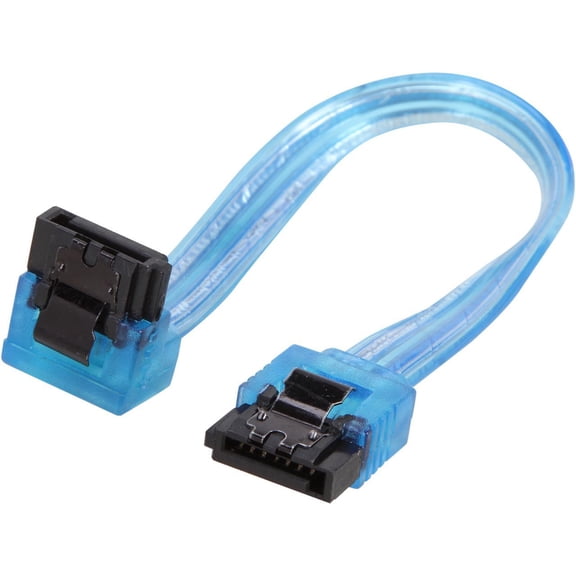 Nippon Labs SATA3L0.5FT-90/180BU 0.5 ft. SATA III Cable w/ Locking Latch (90 degree to 180 degree) 0.5 feet - OEM
