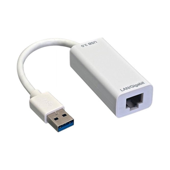 Nippon Labs USB 3.0 to Gigabit Ethernet Converter, USB to RJ45 White Adapter (30U3-20-AX179)