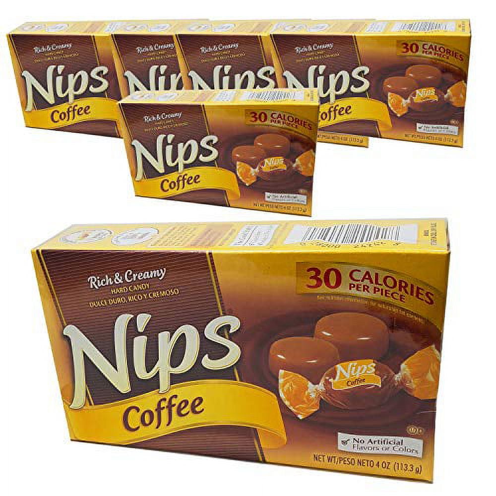 Nips Hard Candy Coffee, 4oz (6 Pack) 30 Calories per pc