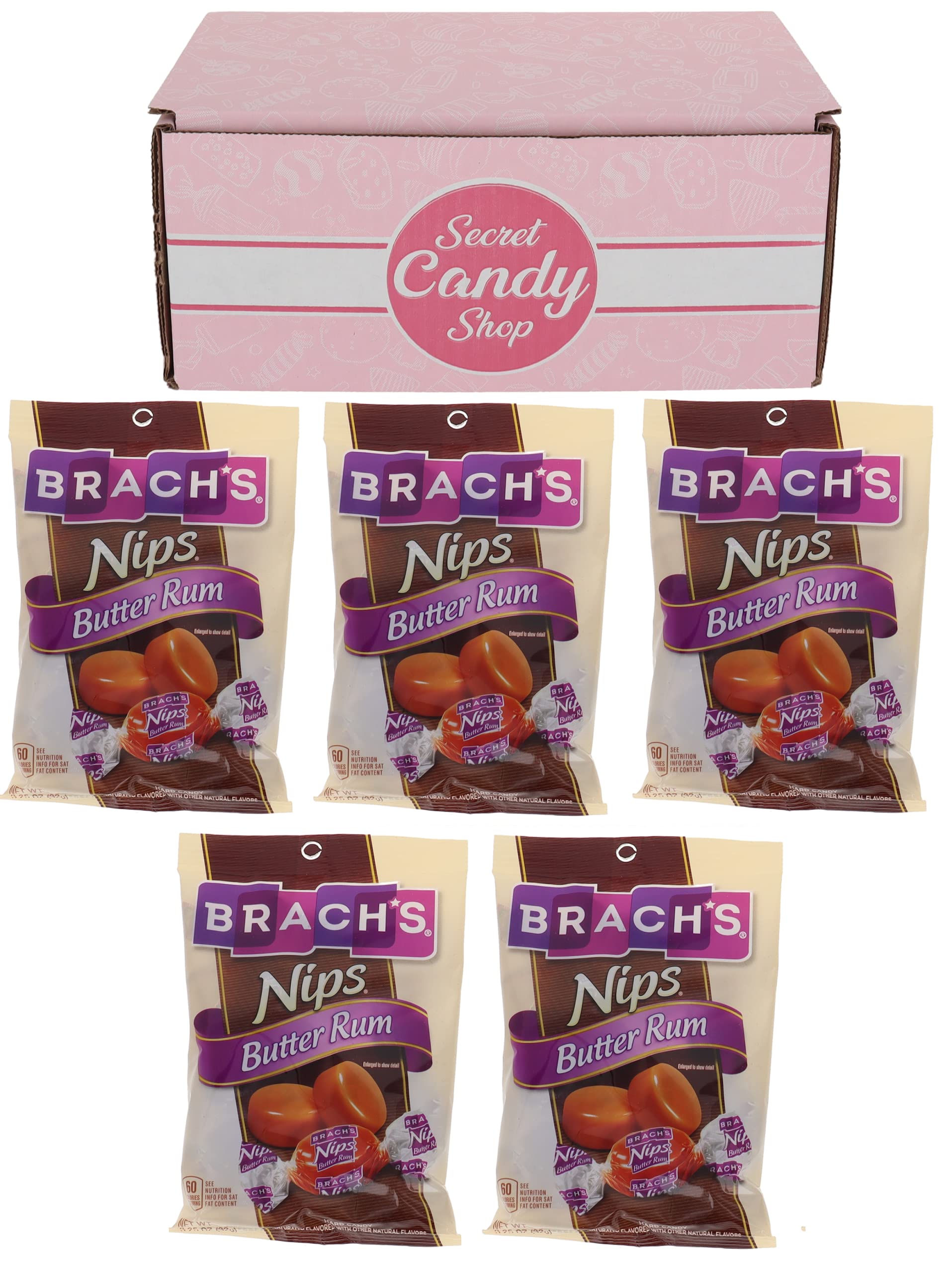 Nips Hard Candy Gluten Free (Butter, Pack of 5)