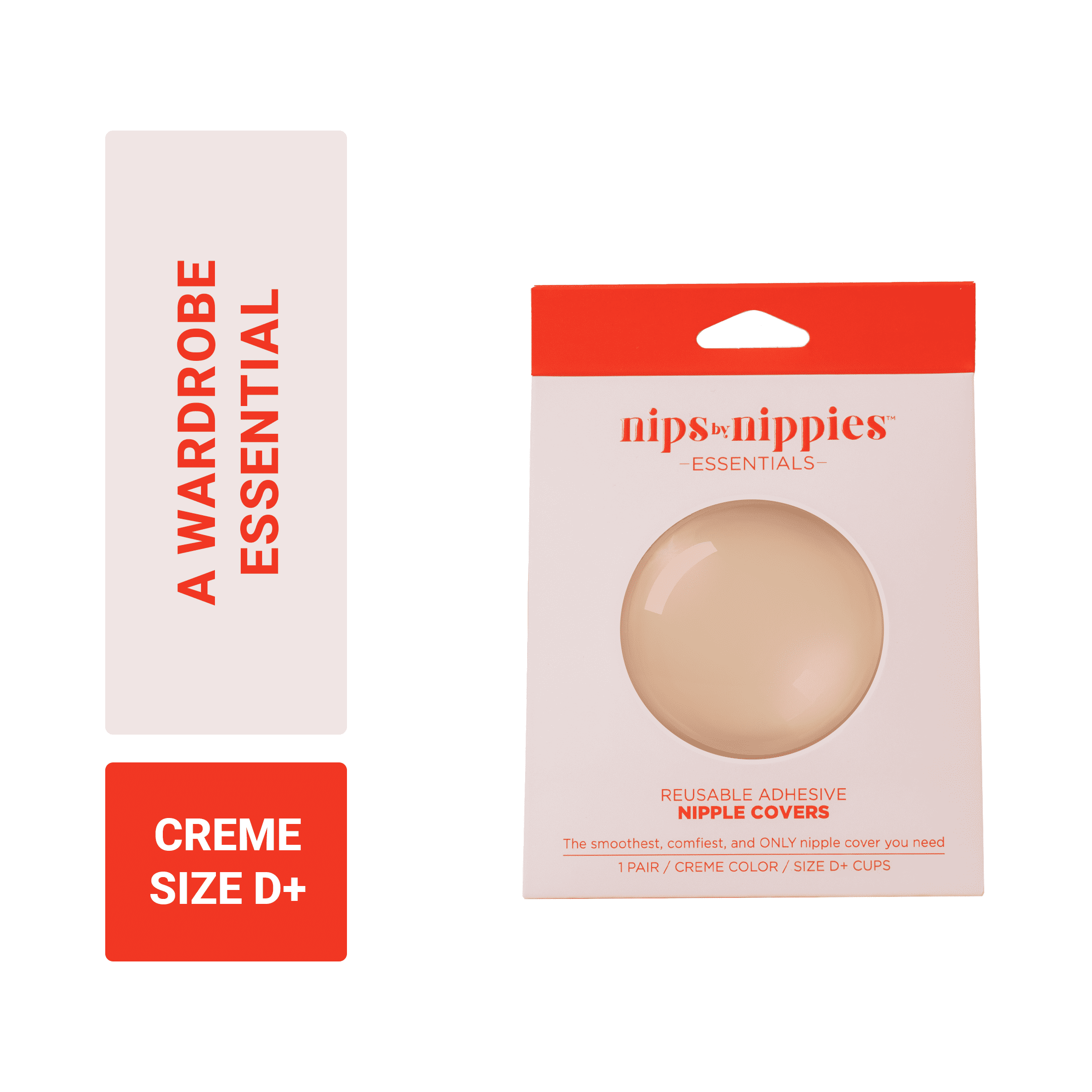 Nips by Nippies Women's Reusable Sticky Silicone Nipple Covers, Sizes A - D+