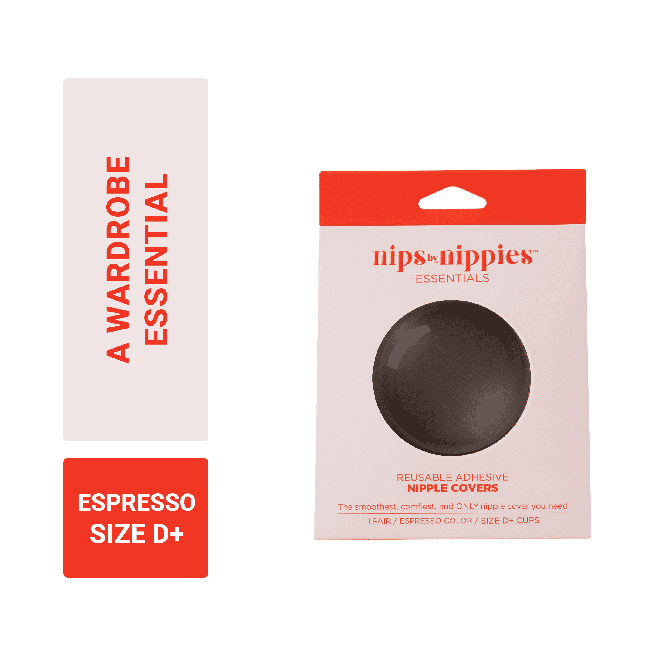 Nips by Nippies Women's Reusable Sticky Silicone Nipple Covers, Sizes A - D+