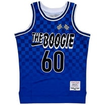 Nipsey Hussle Men's Headgear Classics Boogie #60 Embroidered Basketball Jersey (Small, Blue)