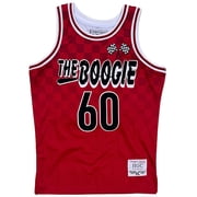 Nipsey Hussle Mens Headgear Classics Boogie #60 Embroidered Basketball Jersey Small, Red