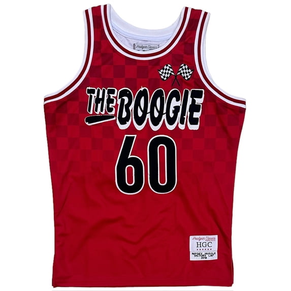 Nipsey Hussle Men's Headgear Classics Boogie #60 Embroidered Basketball Jersey (X-Large, Red)