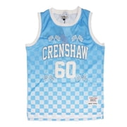Nipsey Hussle Men's Headgear Classics Crenshaw 60 Checkered Basketball Jersey Large, Sky Blue