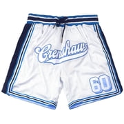 Nipsey Hussle Mens Headgear Classics Crenshaw 60 Embroidered Basketball Shorts Medium, White