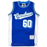 Nipsey Hussle Mens Headgear Classics Crenshaw 60 Embroidered Basketball Jersey X-Large, Blue