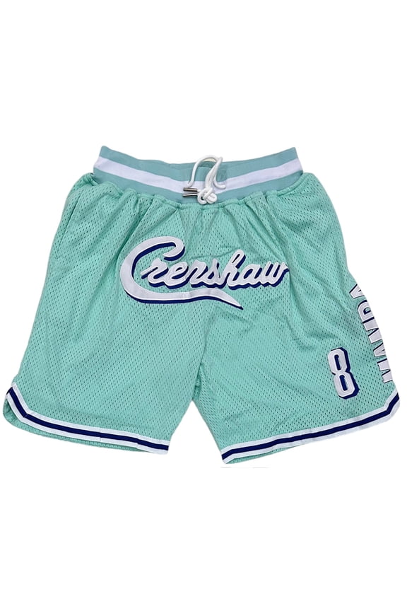 Nipsey Hussle X Kobe Bryant Headgear Classics Crenshaw Mamba Basketball Shorts (Large, Teal)