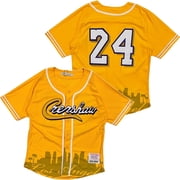 Nipsey Hustle Crenshaw X Kobe Bryant Mens Headgear Classics Baseball Jersey XX-Large, Gold