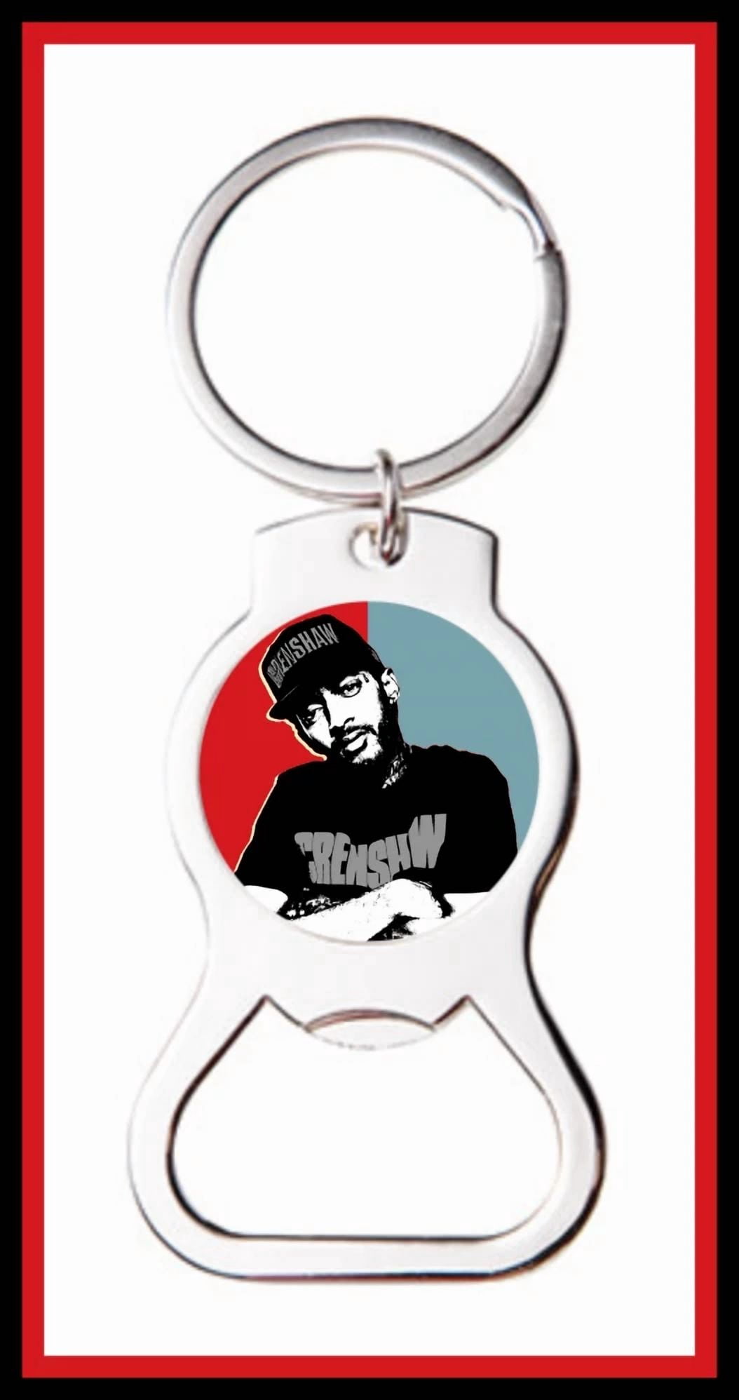 Nipsy Hustle Custom Bottle Opener Keychain Key Ring - Great Gift
