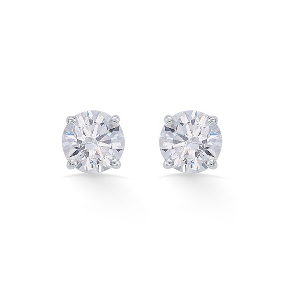 Nipura 925 Sterling Silver Classic Zircon Solitaire Earrings