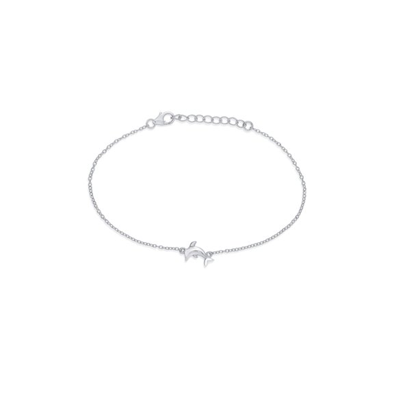 Nipura 925 Sterling Silver Plain Dolphin Bracelet